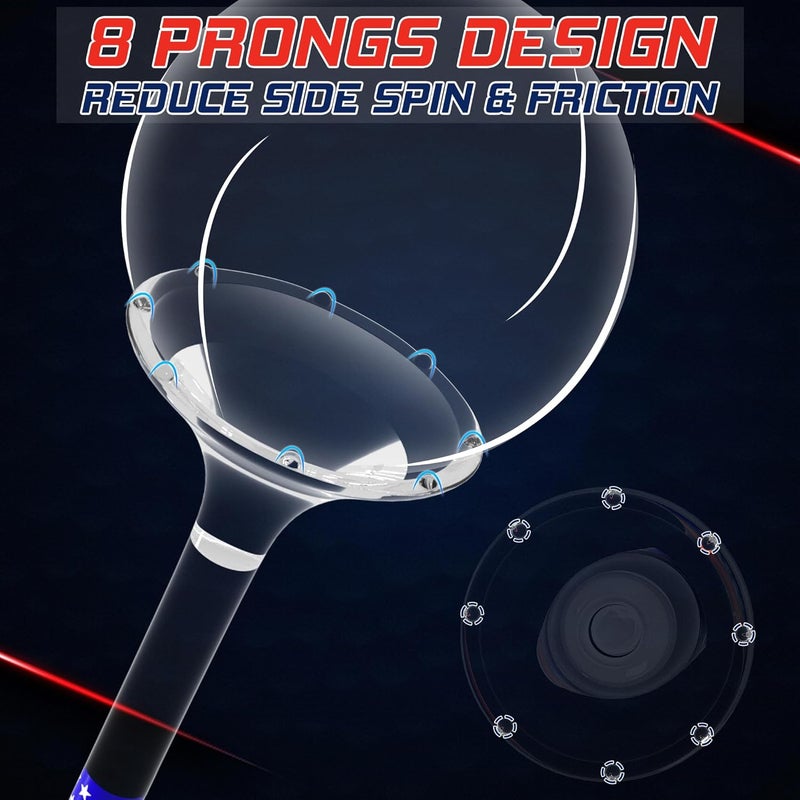 prowithlin Golf Tees 3 1/4'' Unbreakable Transparent Acrylic, Plastic Reduce Side Spin & Friction, Long Tee Bulk with Big Cup & 8 Prongs Golf Accessories for Men 50 Pack - Image 4